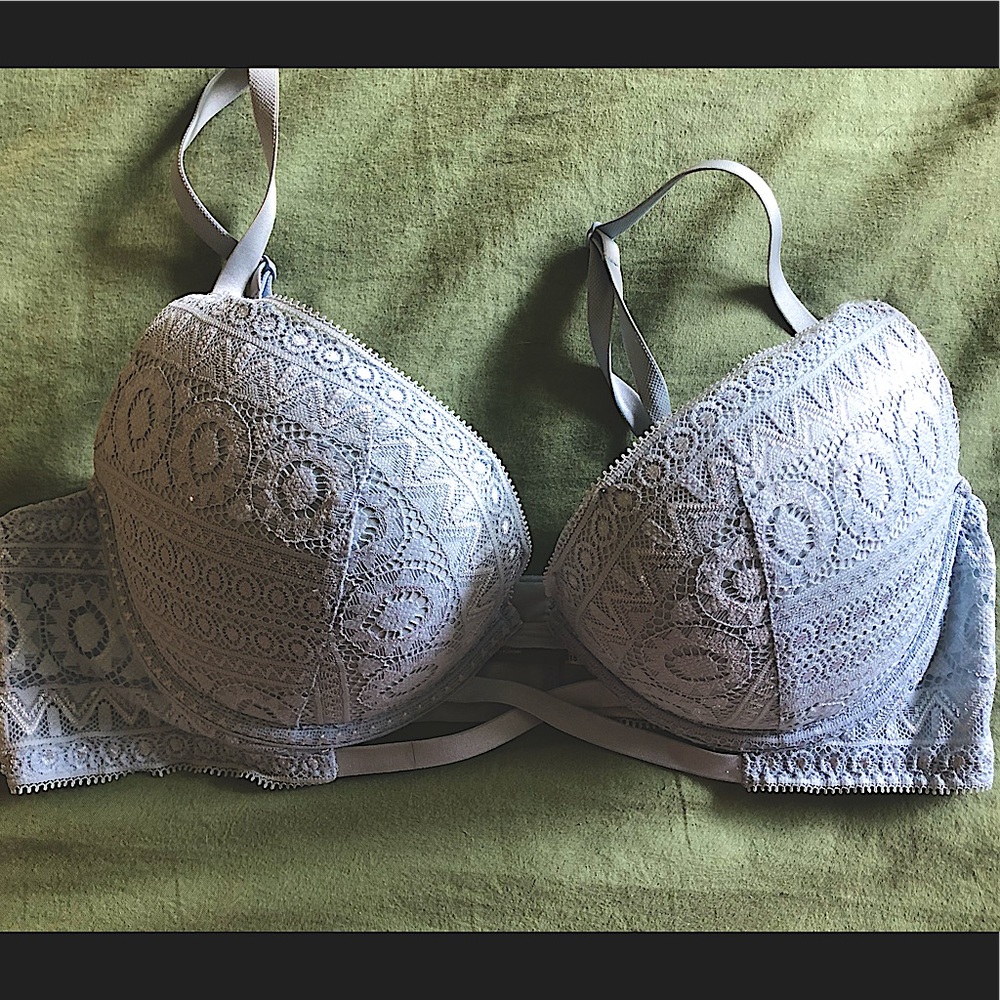 Aerie light blue push up bra